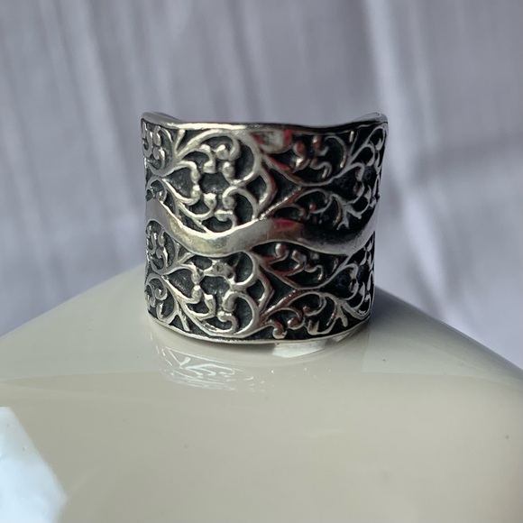 Silpada Filigree Band Ring Silver 925 Size 7 - Picture 4 of 10